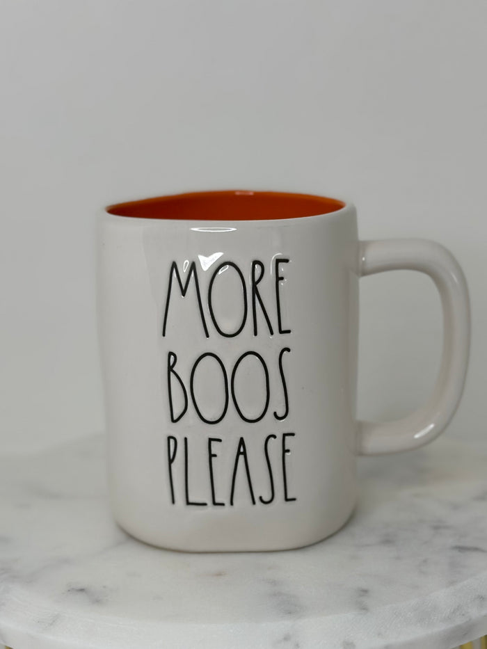 Rae Dunn MORE BOOS PLEASE Halloween Theme Mug