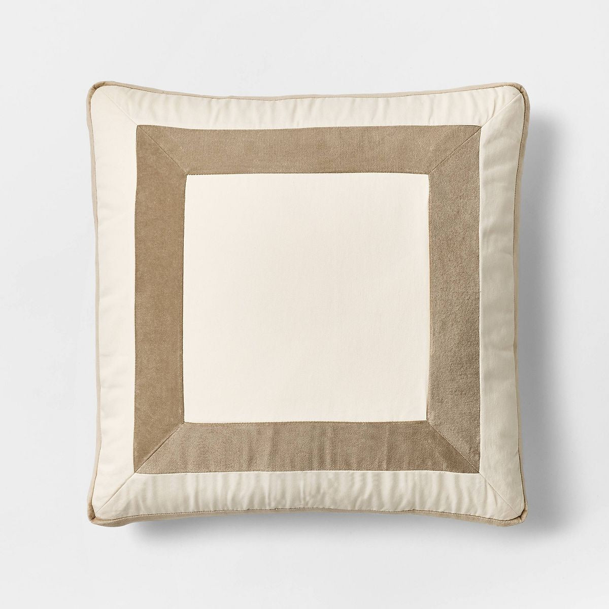 Threshold designed with Studio McGee 22" Velvet Border Pillow, Taupe