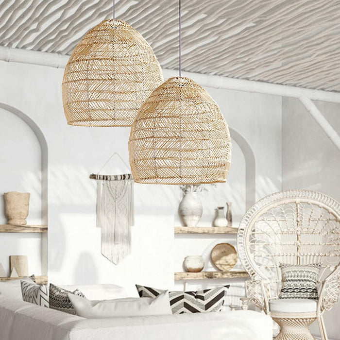 Arturesthome Rattan Woven Pendant Light Shades