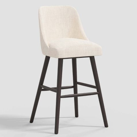 Geller Modern Wood Upholstered Counter Height Barstool in Linen - Threshold™