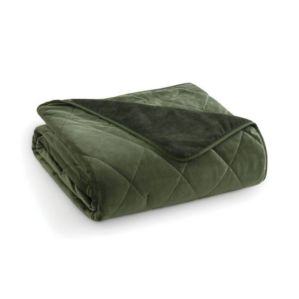 Brookstone Full/Queen Heated Plush Blanket, Green