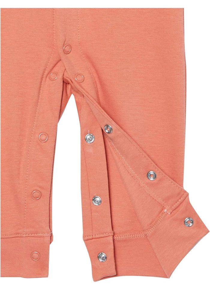 Pajamas Footless Coverall Organic Cotton Color Coral
