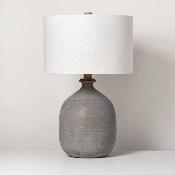 Hearth & Hand with Magnolia Gray Resin Table Lamp with LED Bulb
