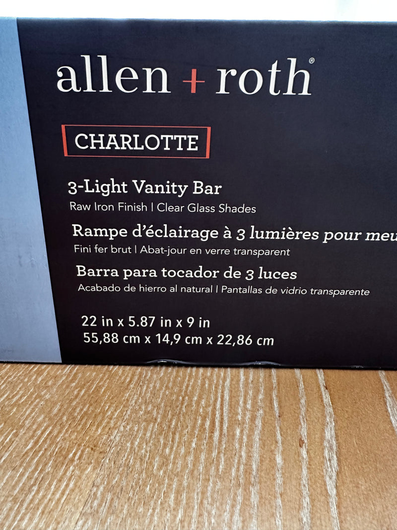 allen + roth CHARLOTTE 3 light vanity bar