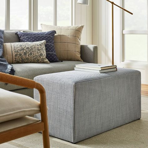 Lynwood Striped Cube Bench - Threshold™ designed with Studio McGee