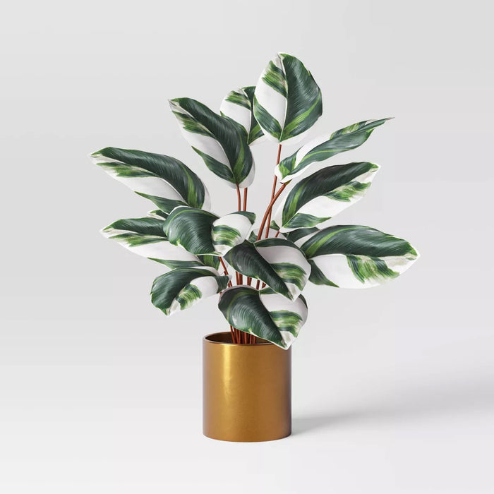 Luxe Maranta Leaf in Gold Pot - Threshold™
