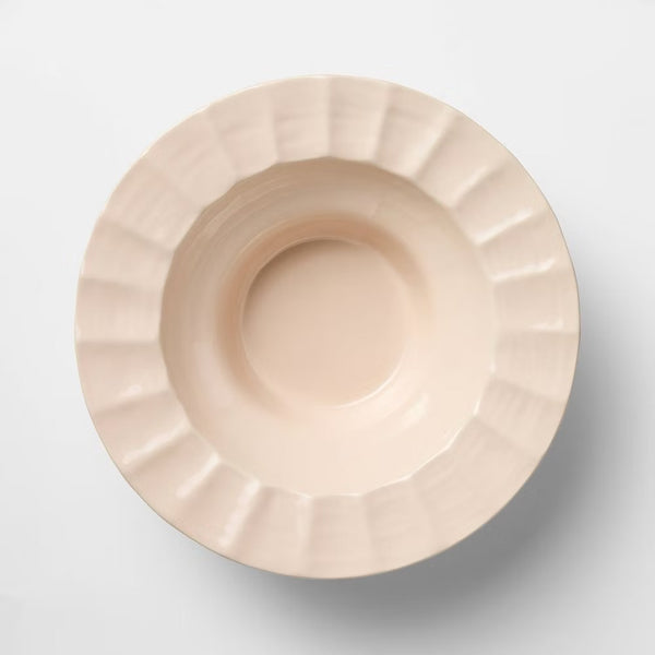 Ceramic Hand Molded Pedestal Bowl Pink - Threshold™ designed with Studio McGee