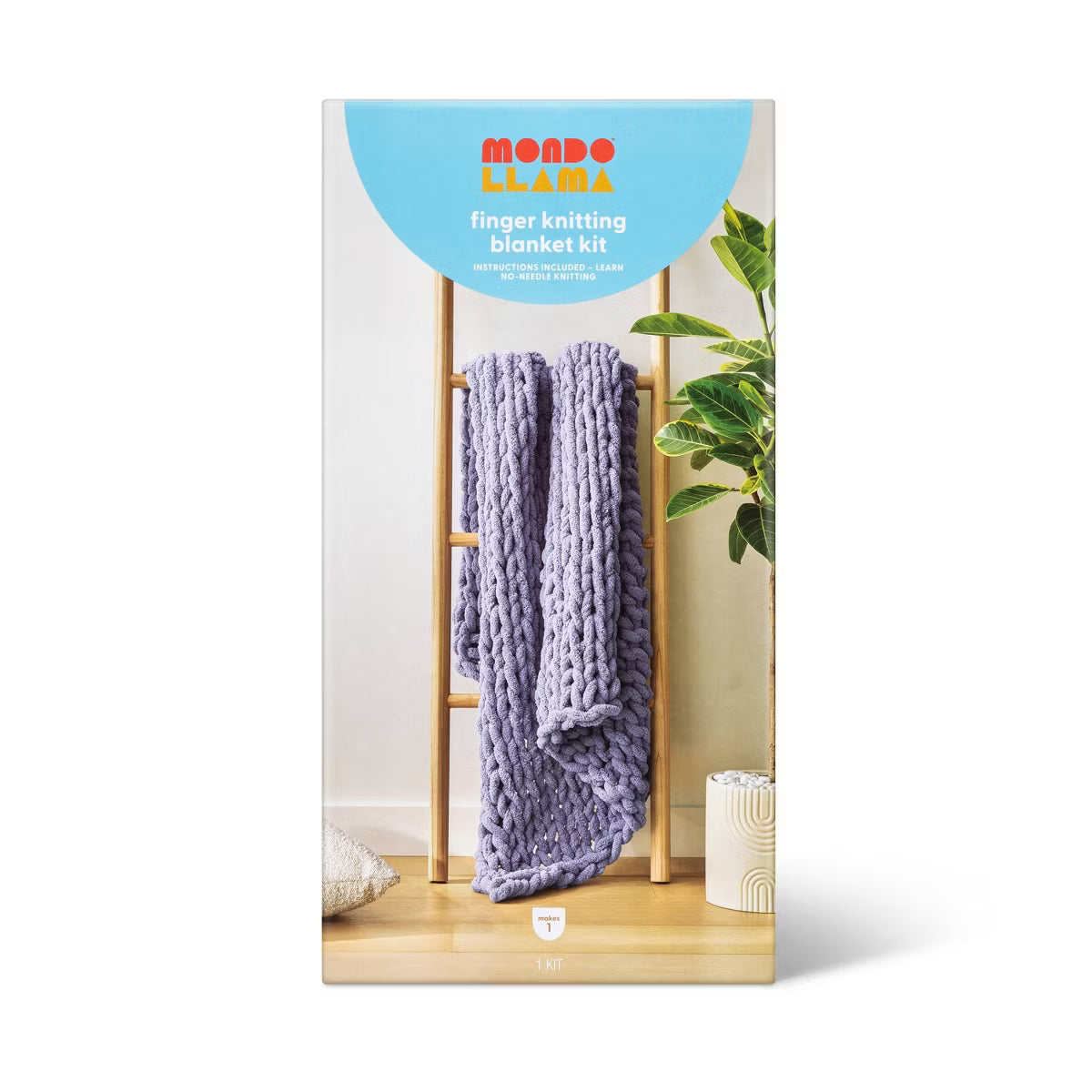 Mondo Llama Large Knit Blanket Craft Kit - Finger Knitting