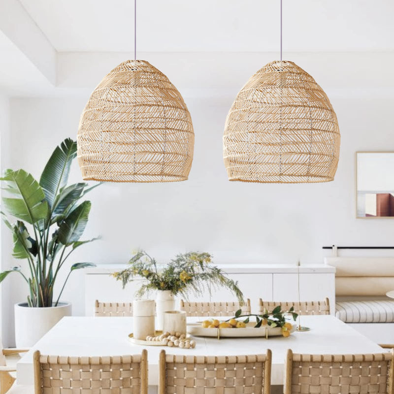 Arturesthome Rattan Woven Pendant Light Shades