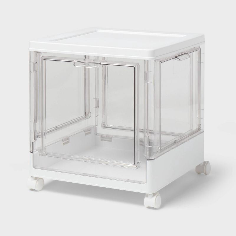 Brightroom Stackable Collapsible Storage Cube with Doors, White